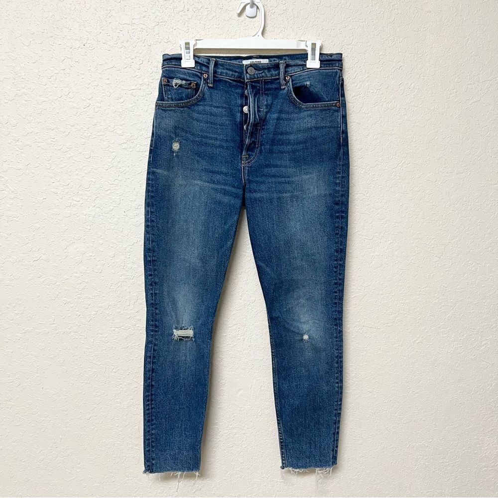 Grlfrnd Karolina High Rise Raw Hem Women's Size 29 Buttonfly Revolve Jeans